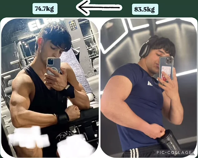 Lean bulk — 74.7 &rarr; 83.5 kg